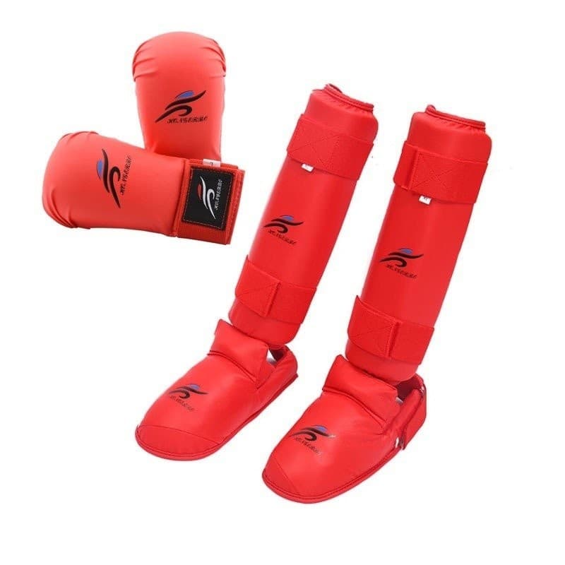 Muay Thai Karatê Luva Shin Shinguard Shinguard Luvas De Boxe Karatê Taekwondo Proteção Dos Pés Luvas De Boxe Três Peças 