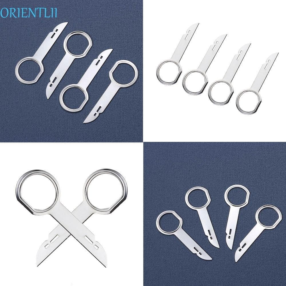 ORIENTLII 4 Unidades De Ferramenta De Pino Para Chaves VW Audi Prata Estilo CD Rádio Estéreo