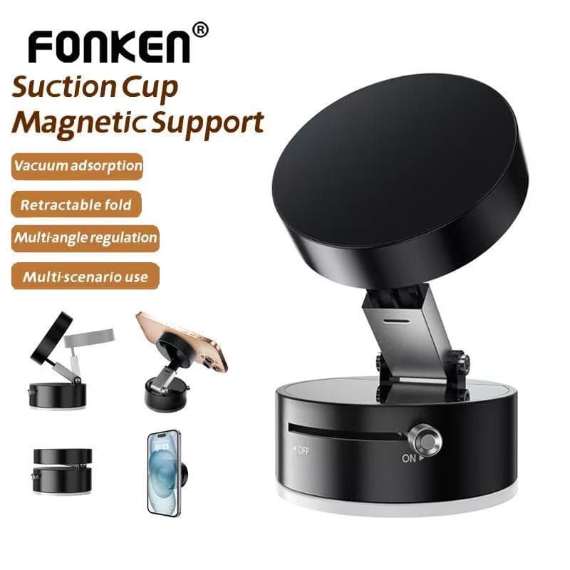 360 ° Rotação Dupla Face Vácuo Magnético Carro Montado Suporte De Adsorção Preguiçoso Multifuncional