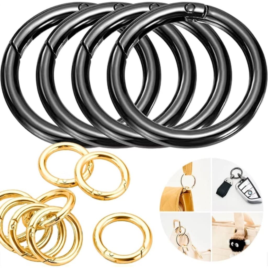 Argola Mosquetão Articulada KIT C/ 10 UNIDADES - PARA BOLSA