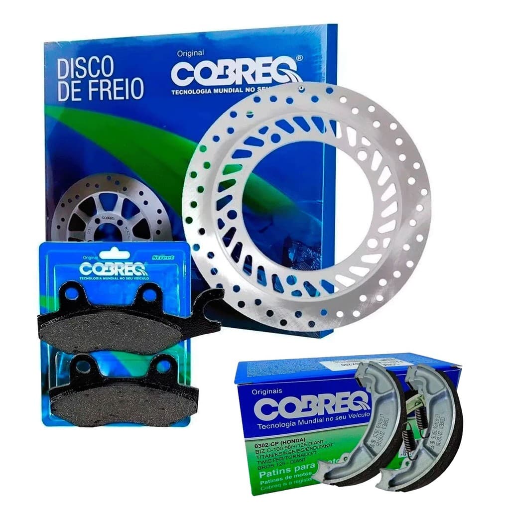 Disco Freio Dianteiro Crf 230 Cobreq Pastilhas E Patim Lonas