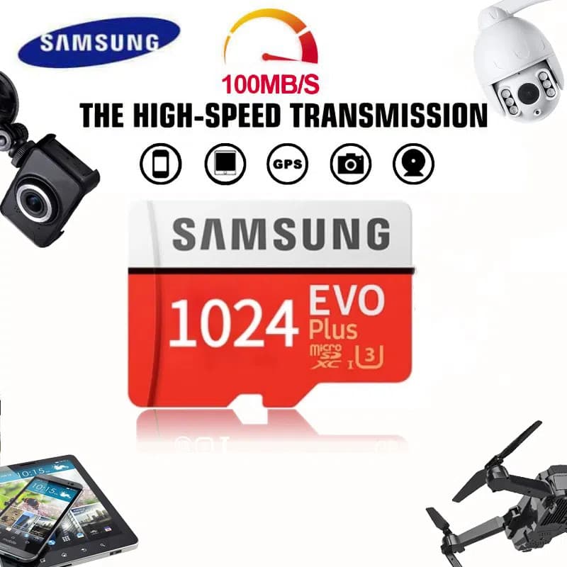 Cartão De Memória Especial Samsung TF 512GB/Gravador De Viagem 1TB/2TB Telefone Celular De Monitoramento SD universal