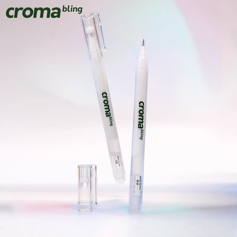 1/2/3 Unidades Caneta Marcador Gel 0.6/1 mm Ponta Fina Branco Animação Esboço Croma