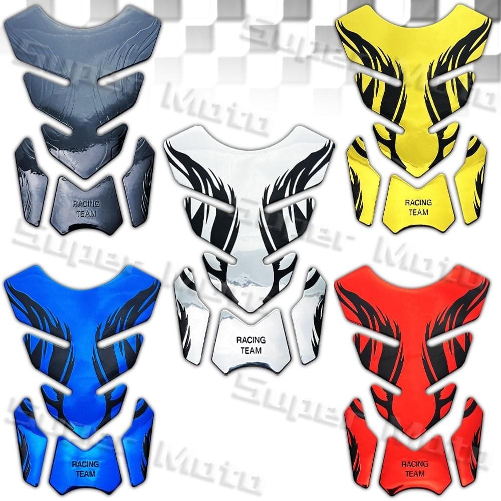 Decalques De Espinha De Peixe Para Motocicleta Adesivo De Proteção De Almofada De Tanque De Combustível 3D Honda Suzuki 