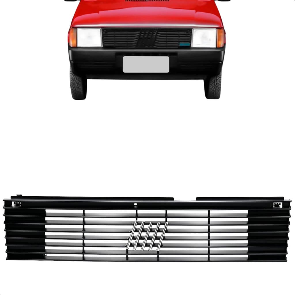 Grade Dianteira Uno Mille Eletronic Fiorino 1992 Até 1994 Preta Completa