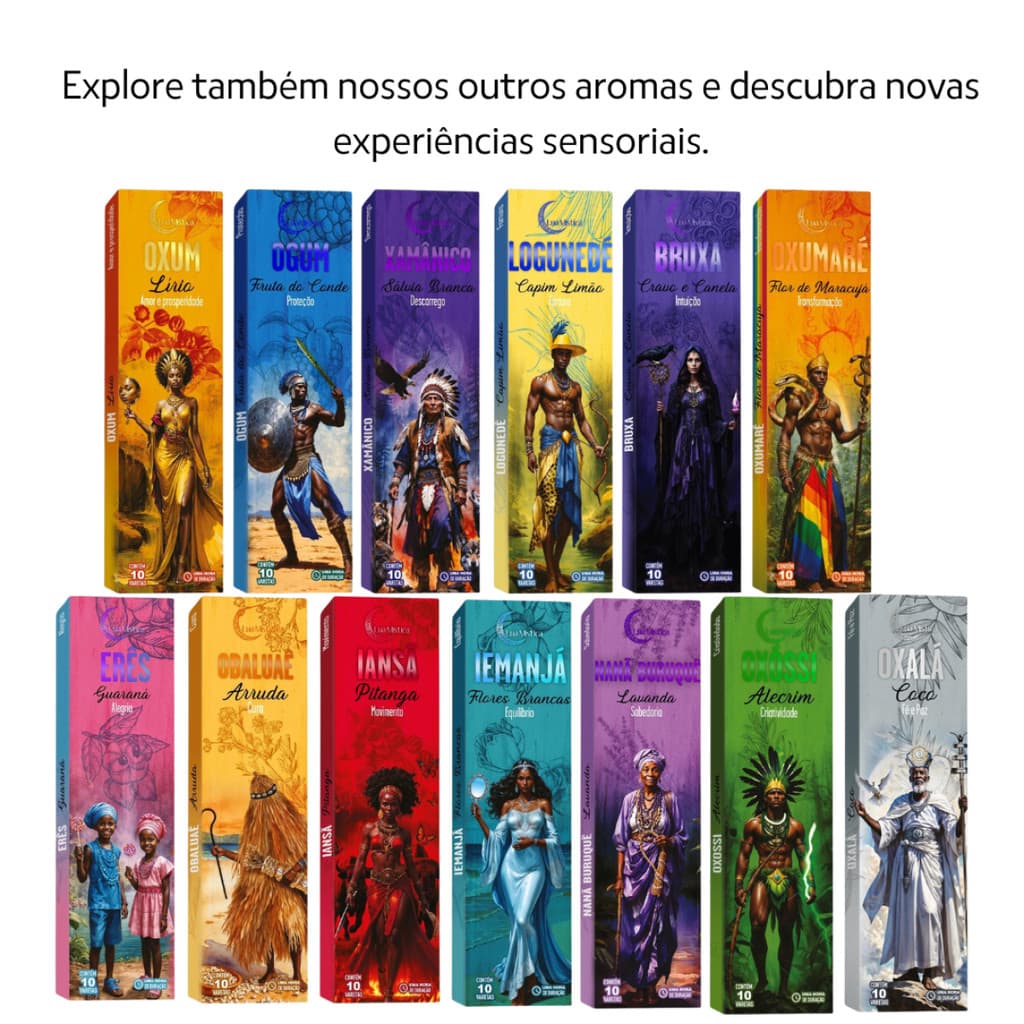 Incensos Natural Lua Mistica 0 Carvão Cx c/10 Varetas