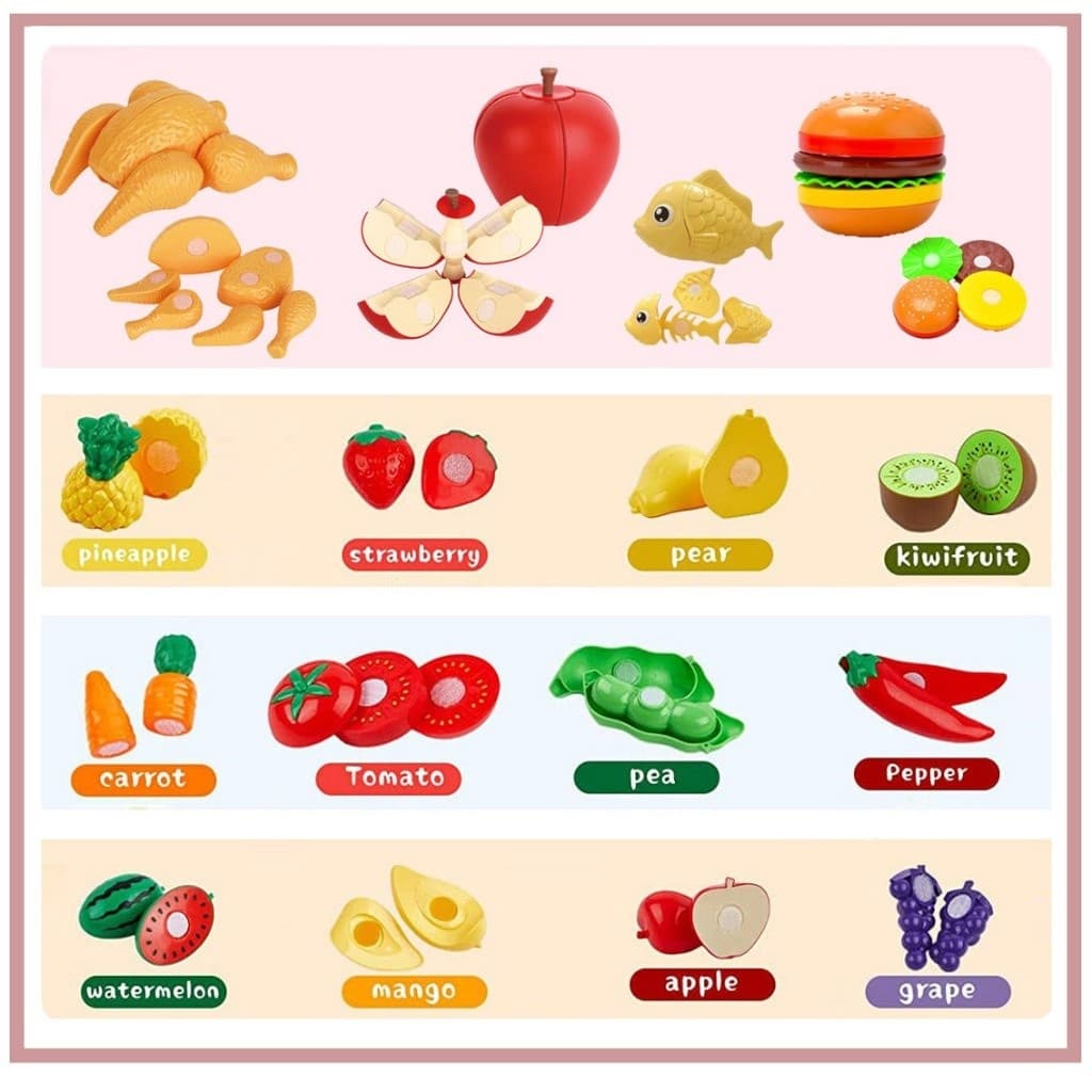 Corte De Frutas Brinquedos Crianças Cozinha Fingir Jogar Montessori Educativos Comida Do Bebê Meninas