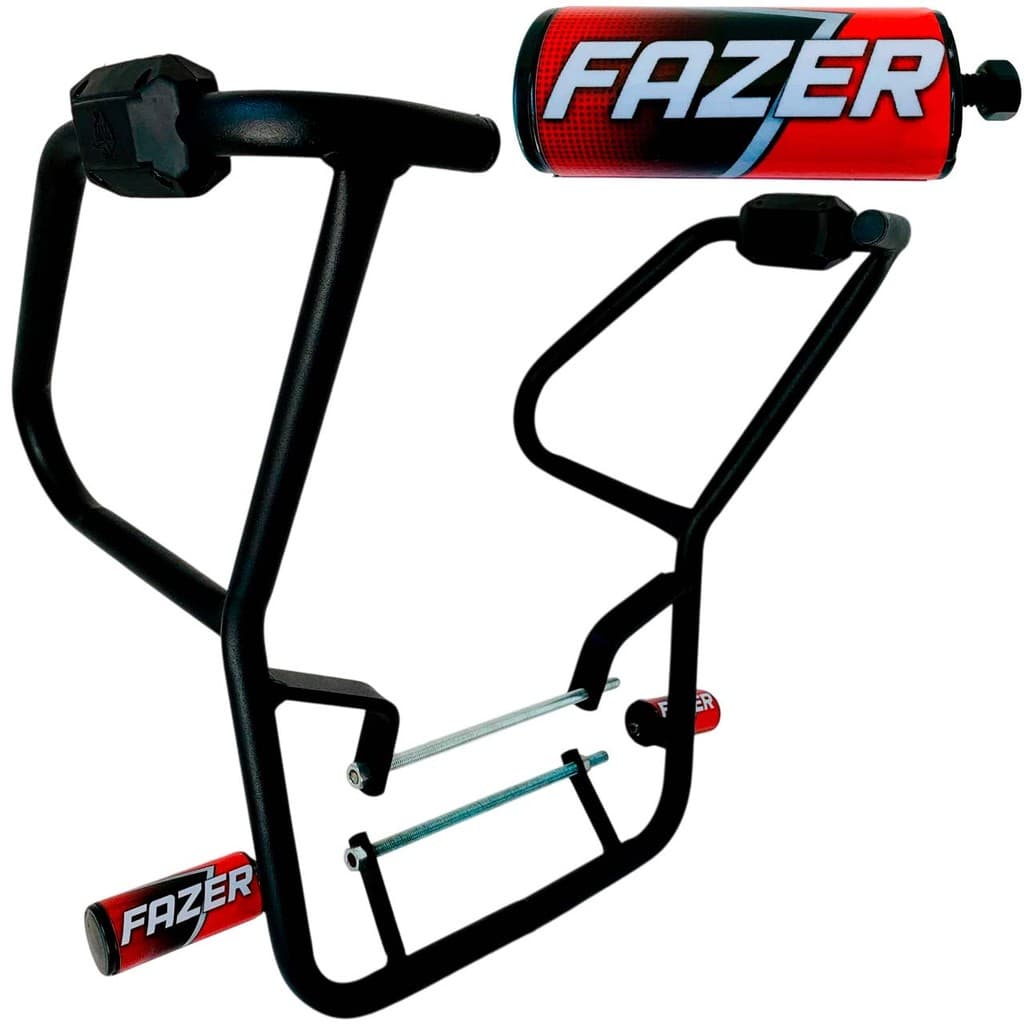 Fazer 250 Modelo 2012 Protetor Carenagem Motor Tanque Vermelho Fz25 Mata Cachorro com Pedal Slider Moto