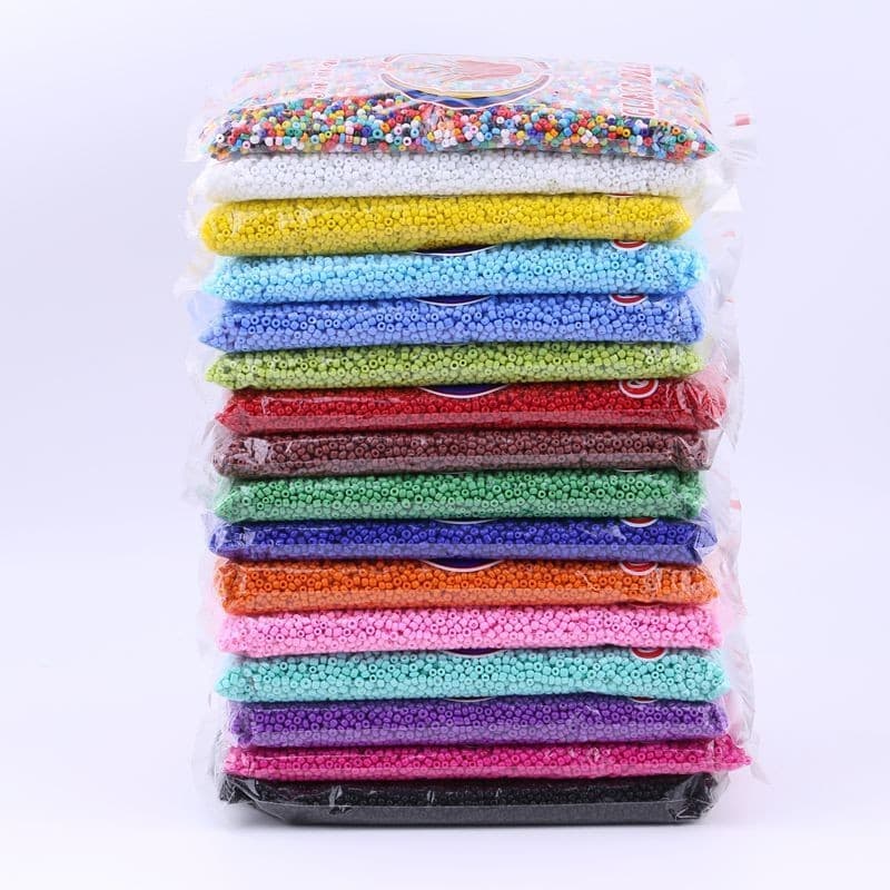 Miçanga De Vidro 6/0 500G/PCT  Aprox. 6200 Pçs  4MM para montagem pulseira e colares