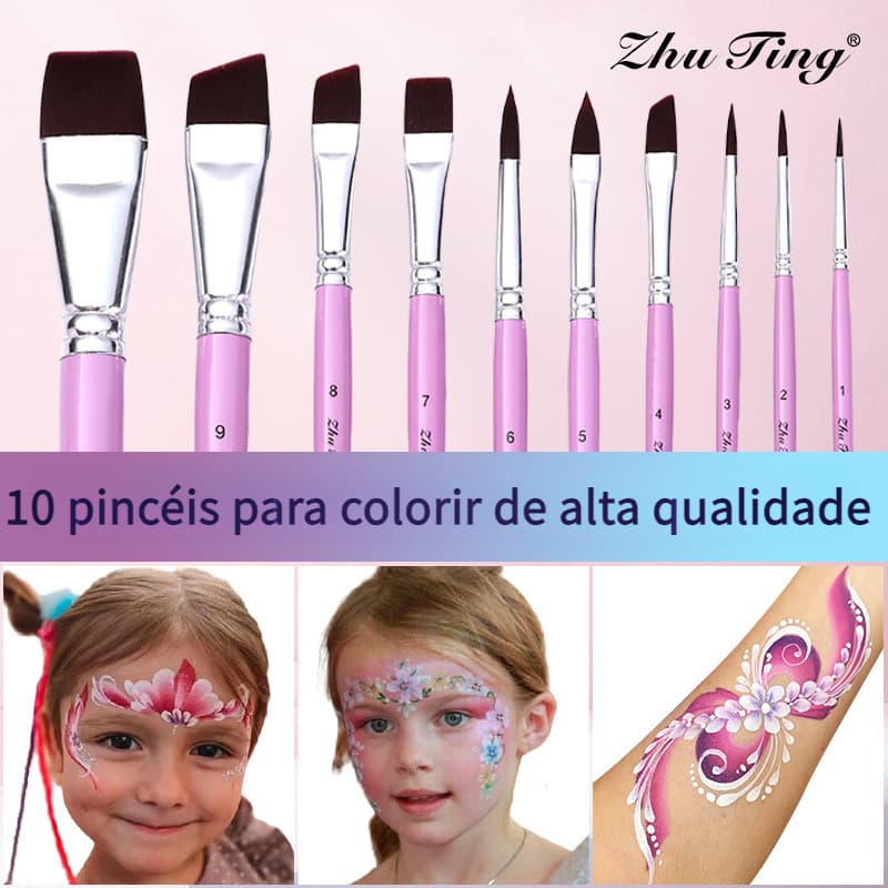 Pincel de pintura Facial mancha gradiente escova aquarela gancho linha caneta linha profissional escova de gravação conj