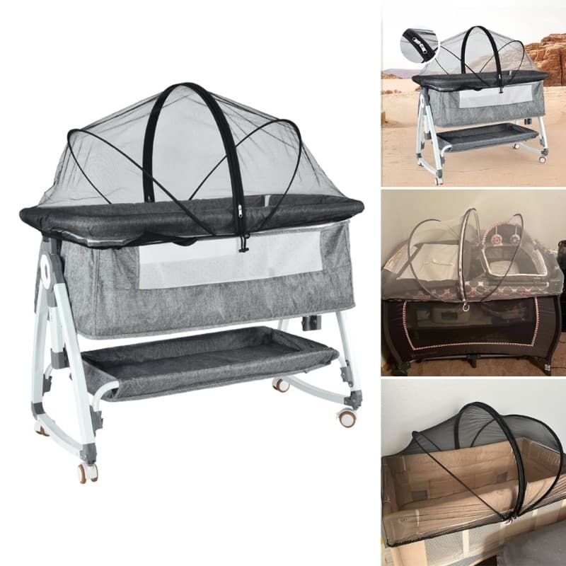 Tenda De Berço Portátil Multifuncional WRC Infant Fly Net Para Oferece Descanso Seguro