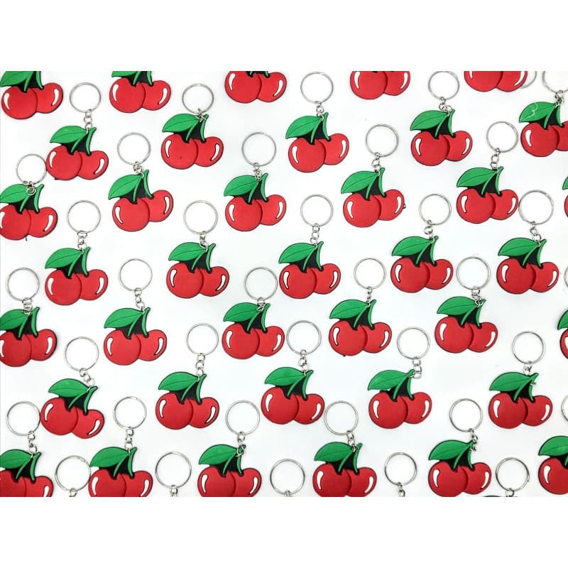 chaveiro Cereja Chaveiro Emborrachado 10un fruta