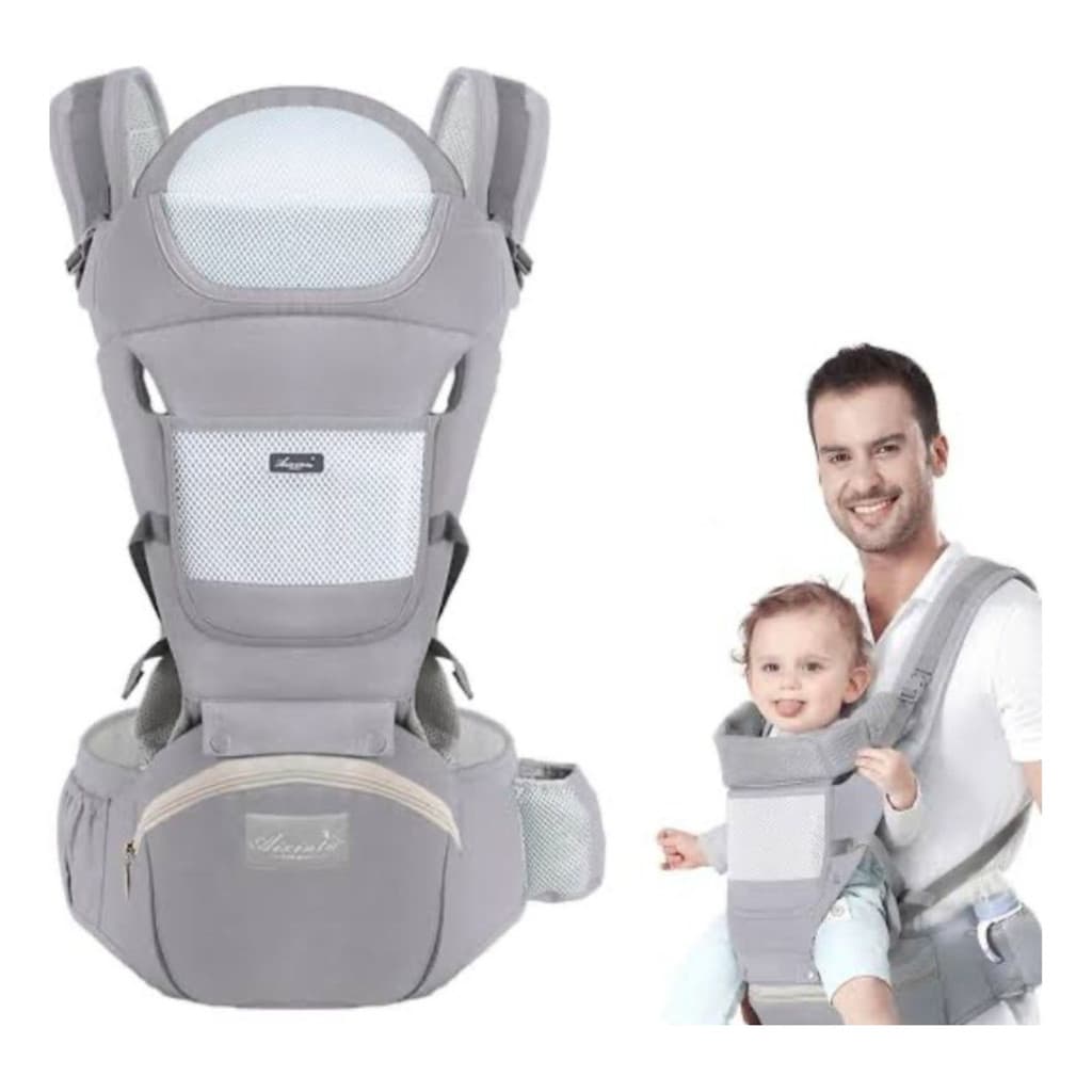 Canguru Para Bebe Confort Seguro C/ Apoio E Bolsa Ergonômico