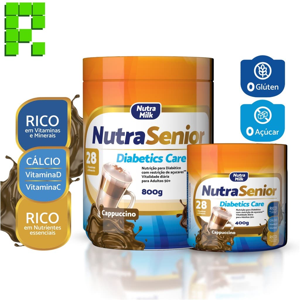 Nutra Senior Adulto 50+ Diabetics Care 800g - Zero Açúcar