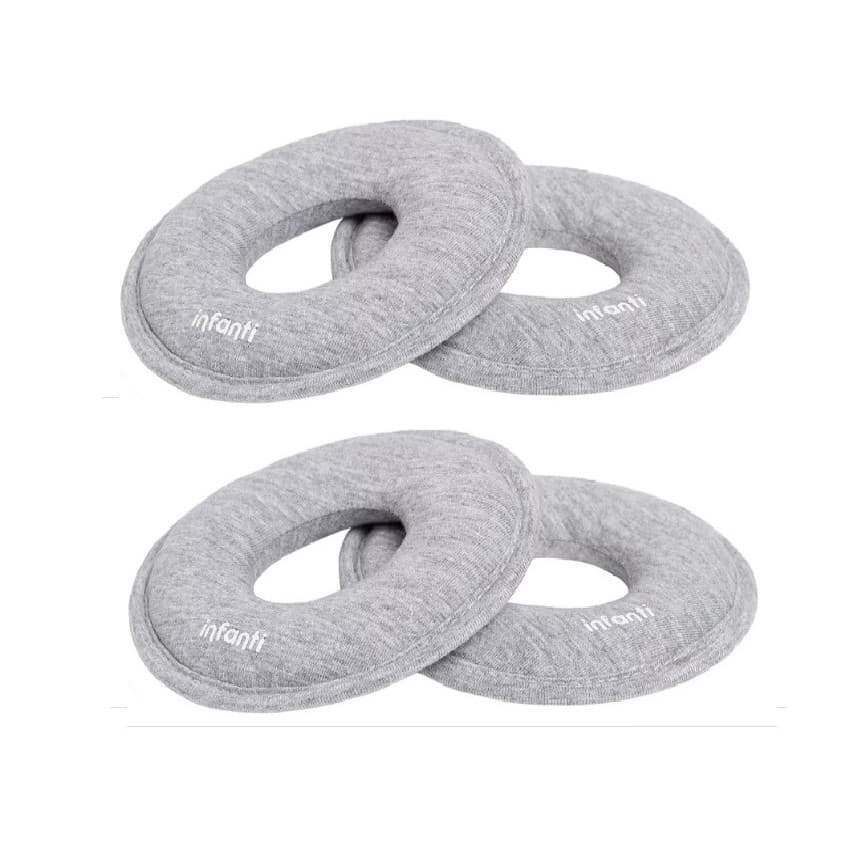 Kit 4 Rosquinhas Protetora p/ Seios Serena Cinza - Infanti