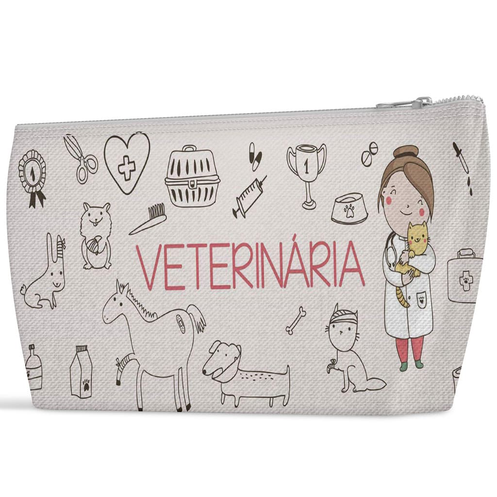 Necessaire medicina veterinaria bolsinha feminina slim