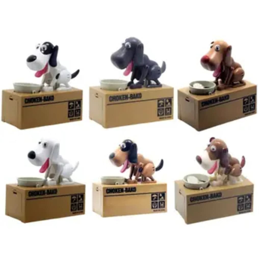 Cofrinho Divertido Cachorro Papa Moedas Automático - Cofre de Moedas Divertido