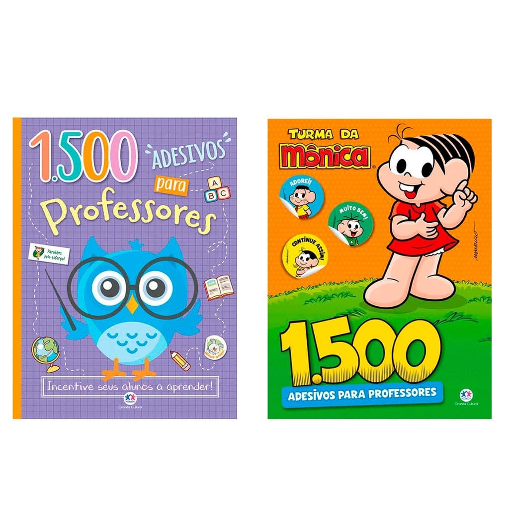 Kit 3000 Adesivos Para Professores E Turma da Monica  Alunos