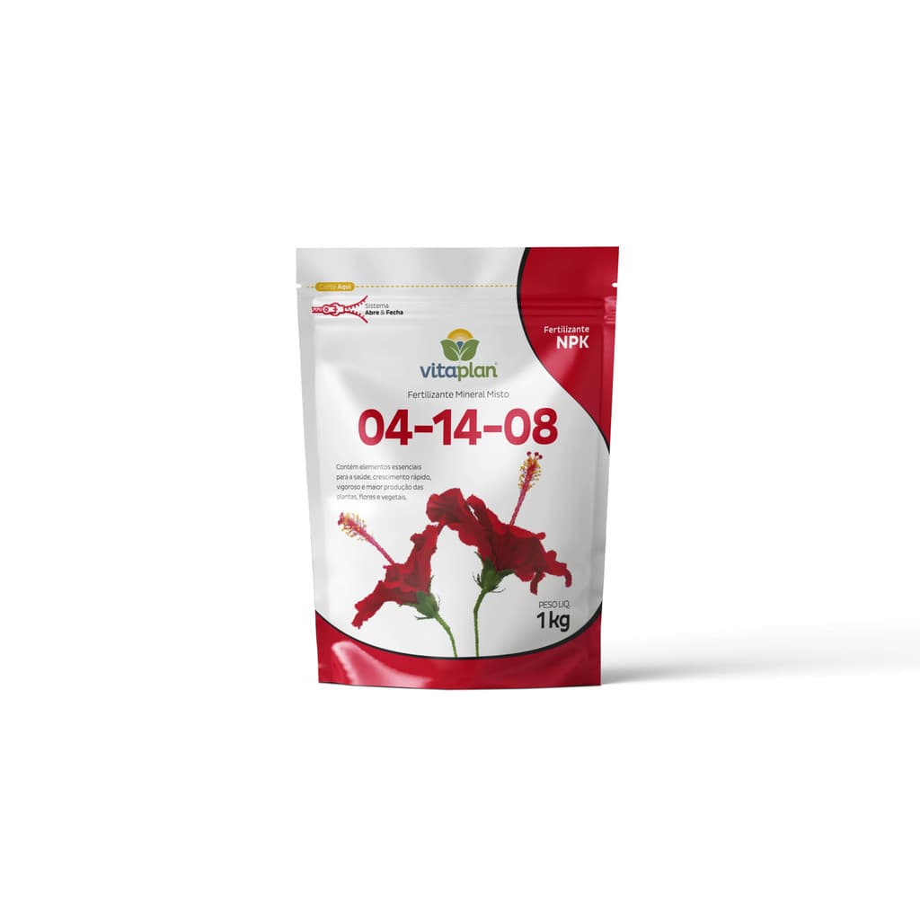 Fertilizante Adubo Mineral Misto 04.14.08 1 Kg Pounch Vitaplan Nutriplan