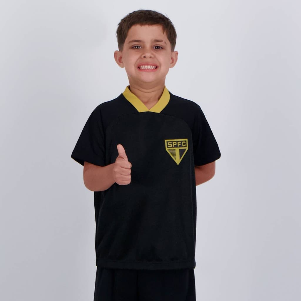 Camisa São Paulo Princípio Infantil Preta