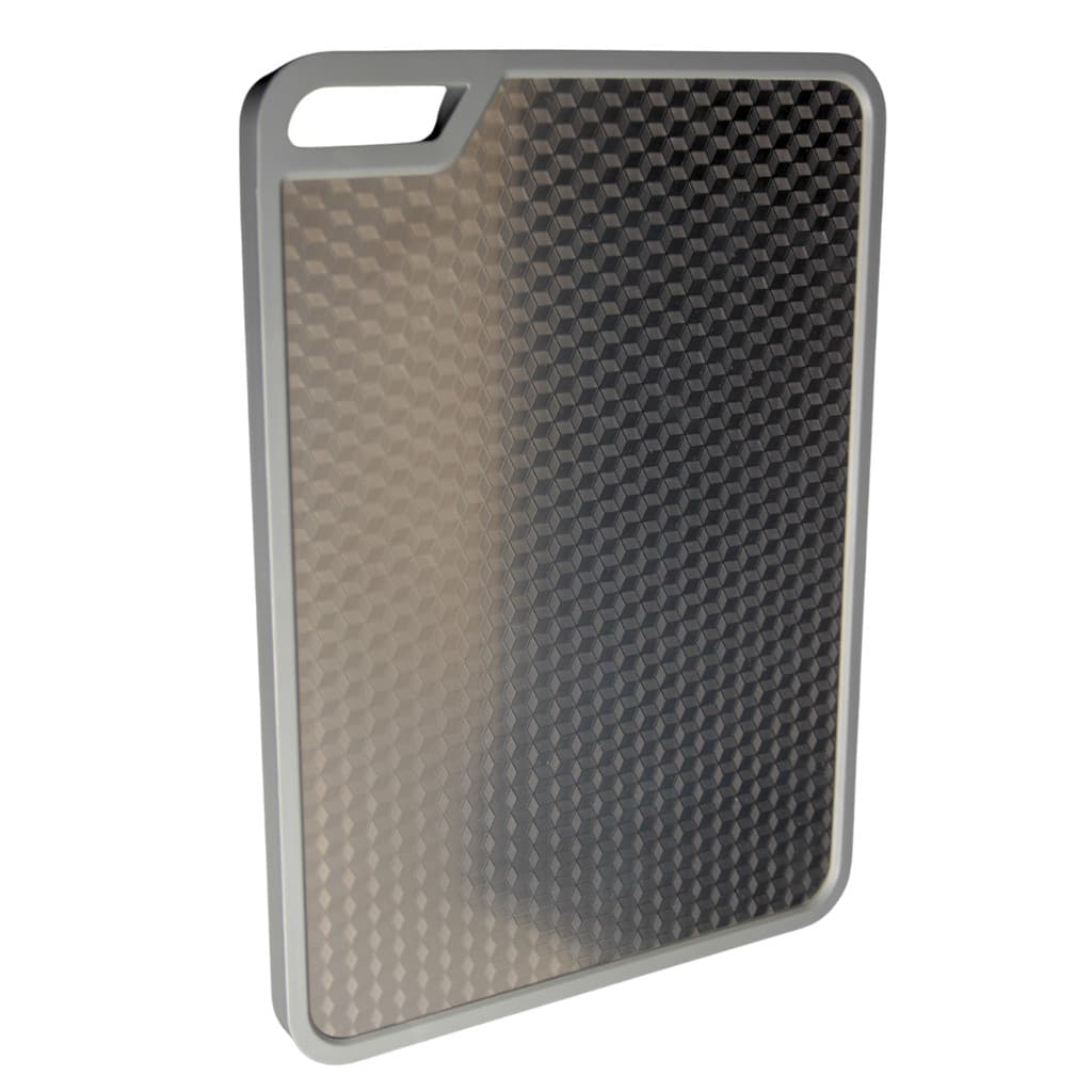 Tábua de corte gourmet Retangular dupla inox e polietileno