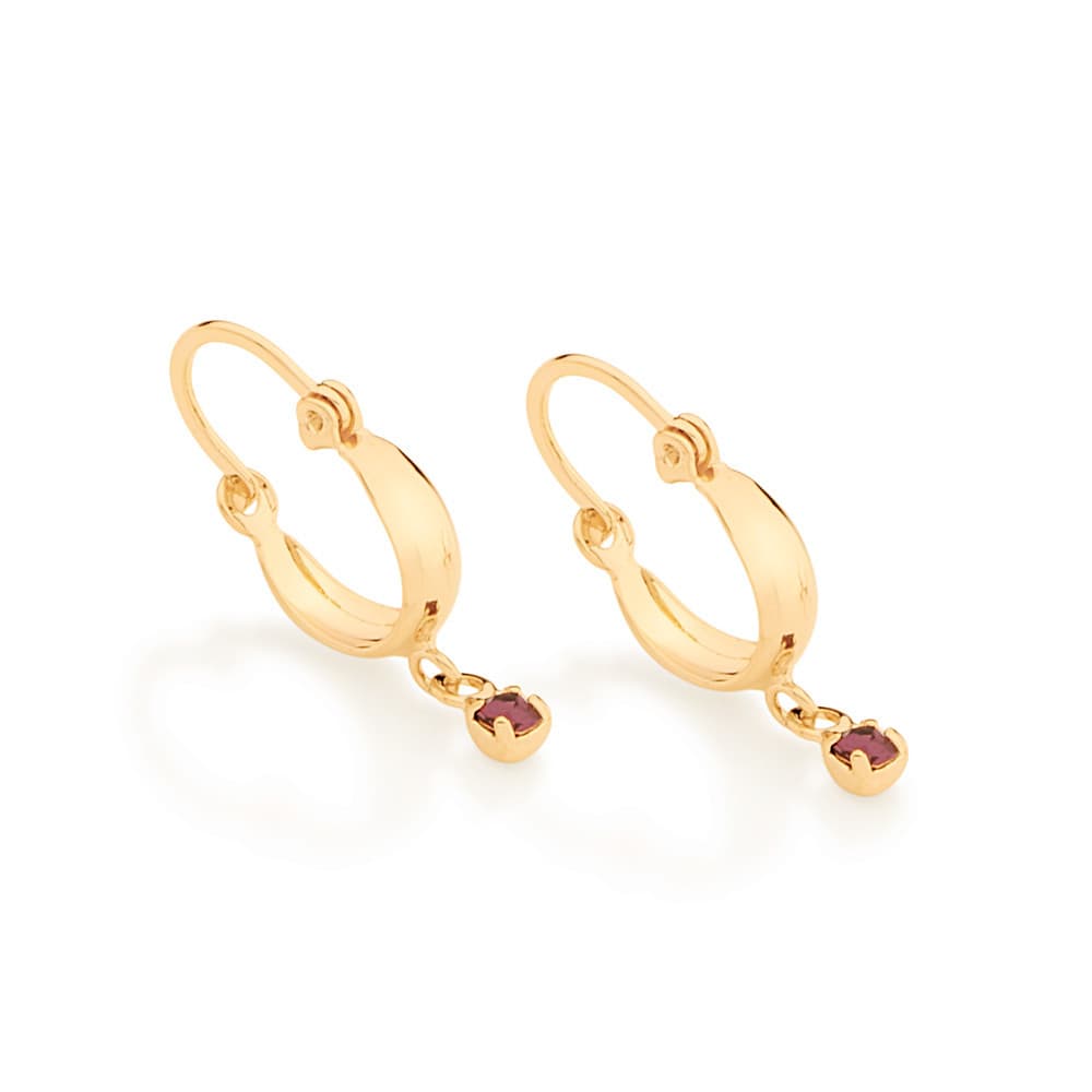 Brinco Rommanel Feminino Infantil Argolinha Folheada 523201