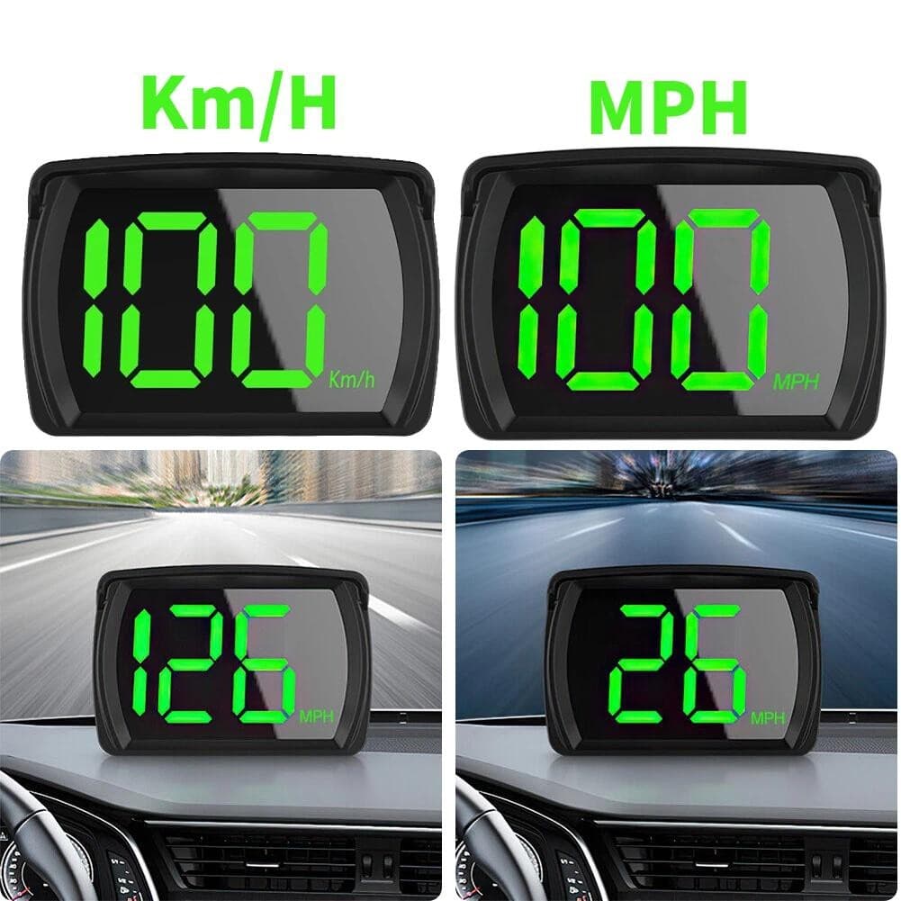 Novo Carro Universal Hud Head Up Display GPS Velocímetro Digital Grande Fonte Medidor De Velocidade KMH Para Todos Os Ca