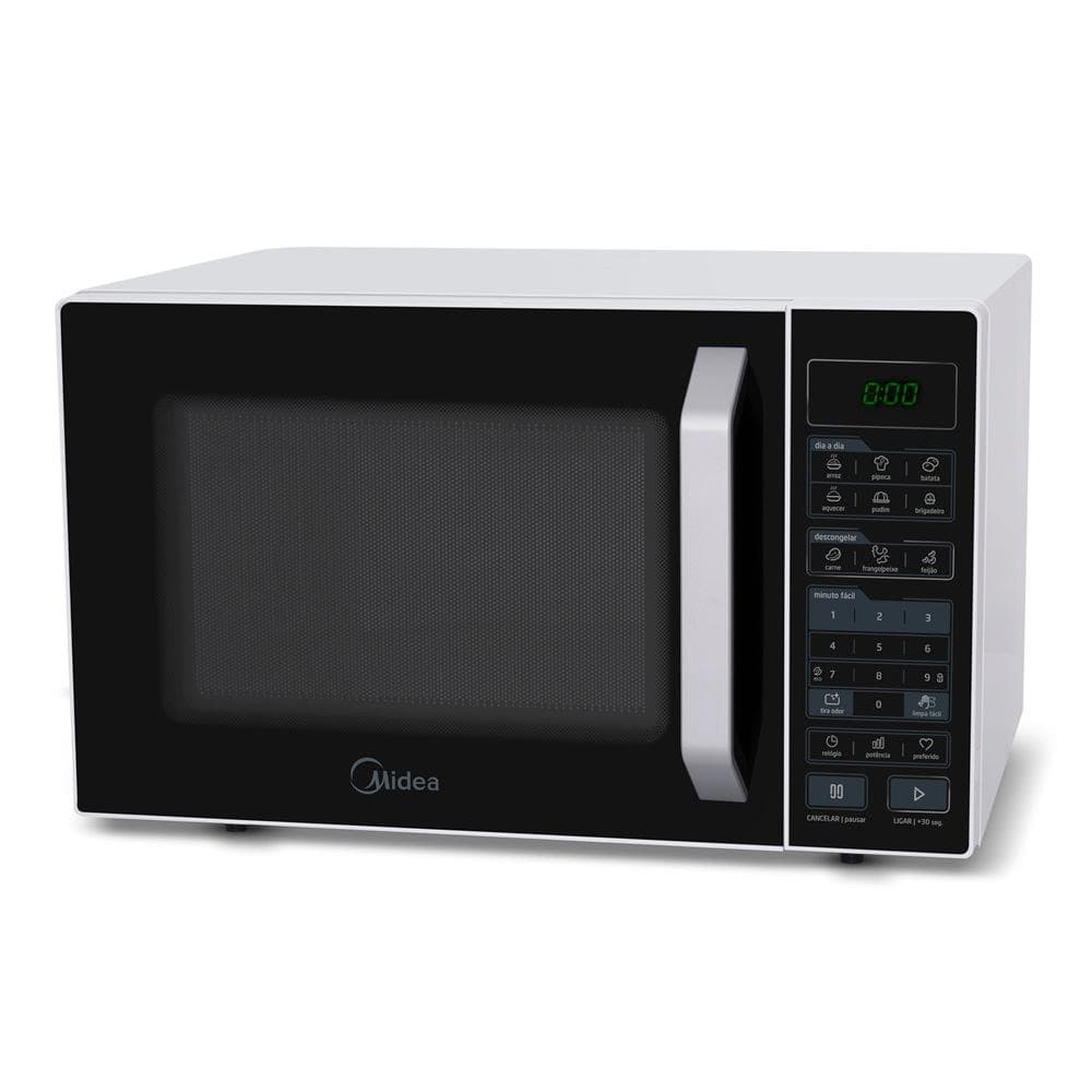 Forno Micro-ondas Midea 27 Litros 800W Branco e Preto MXSA27P1 127V
