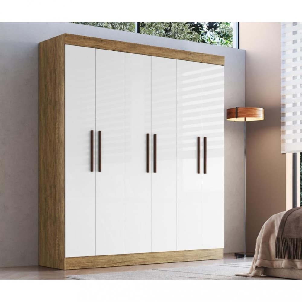 Guarda Roupa Casal 6 Portas 100 MDF New Xangai Doripel