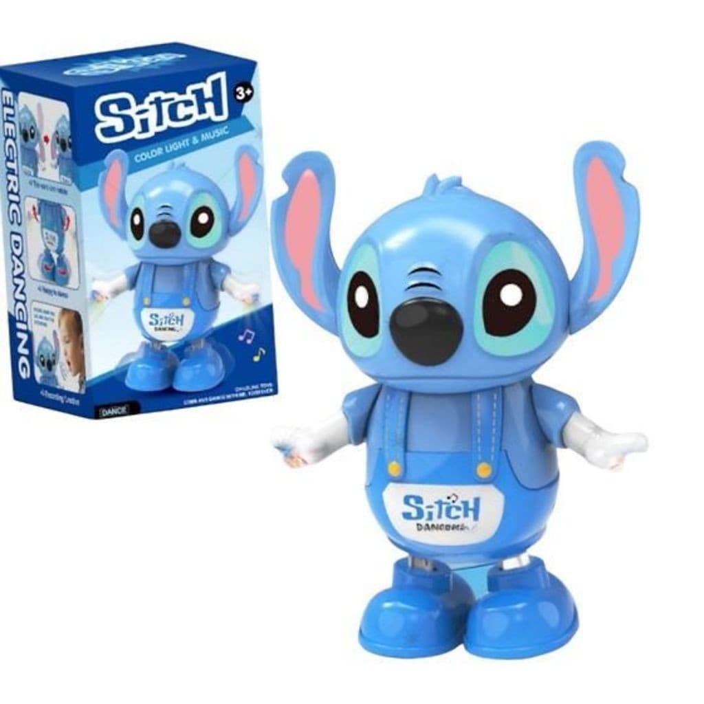 Brinquedo Robô Stitch Dançarino Com LED e Música – Diversão Garantida Para Crianças