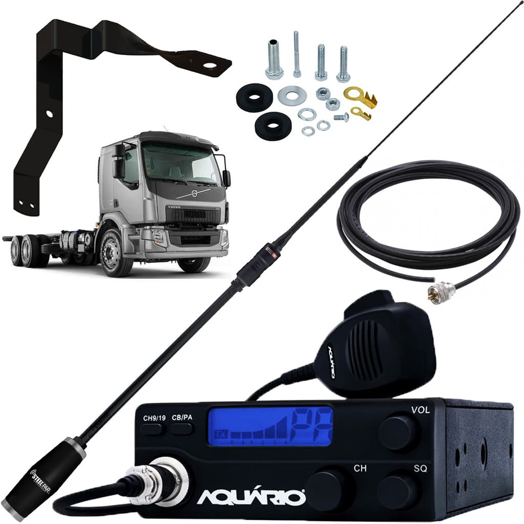 Rádio Px 40 Canais Antena Argentina Black Volvo Vm Cabo 5,5m