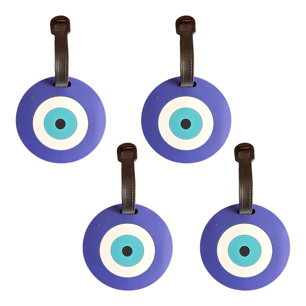 Kit 4 Identificador De Bagagem Tag De Mala Viagem Olho Grego