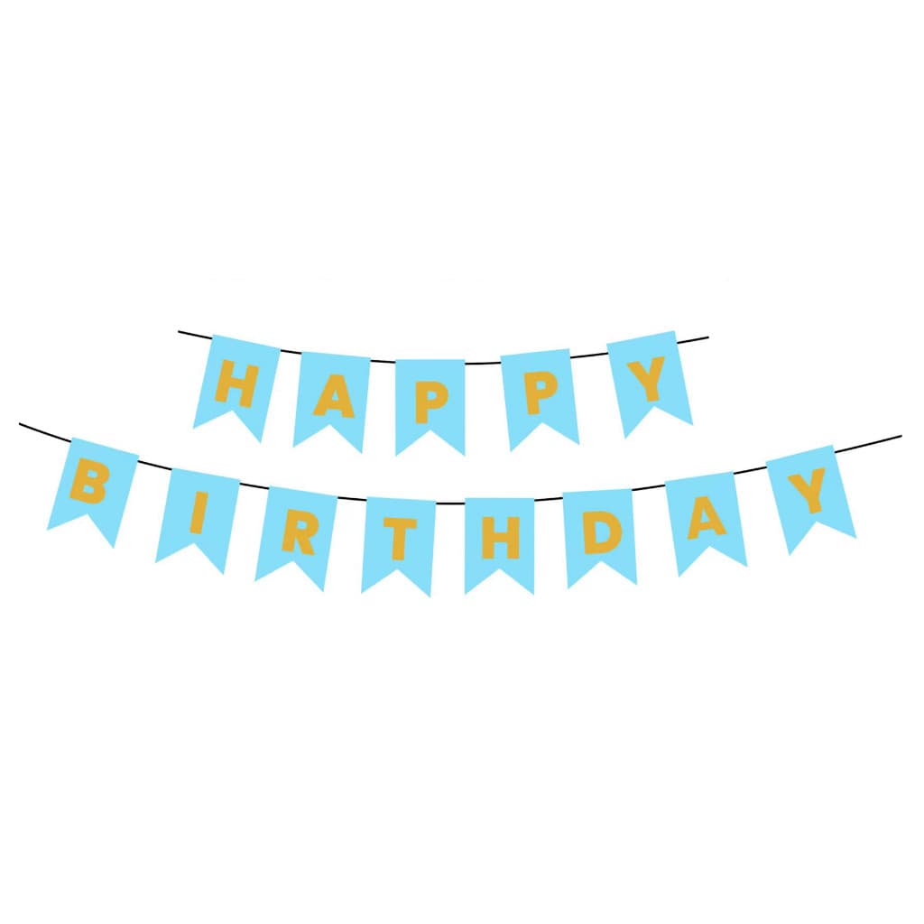 Faixa Decorativa Grande - Happy Birthday Colorido 12x17CM