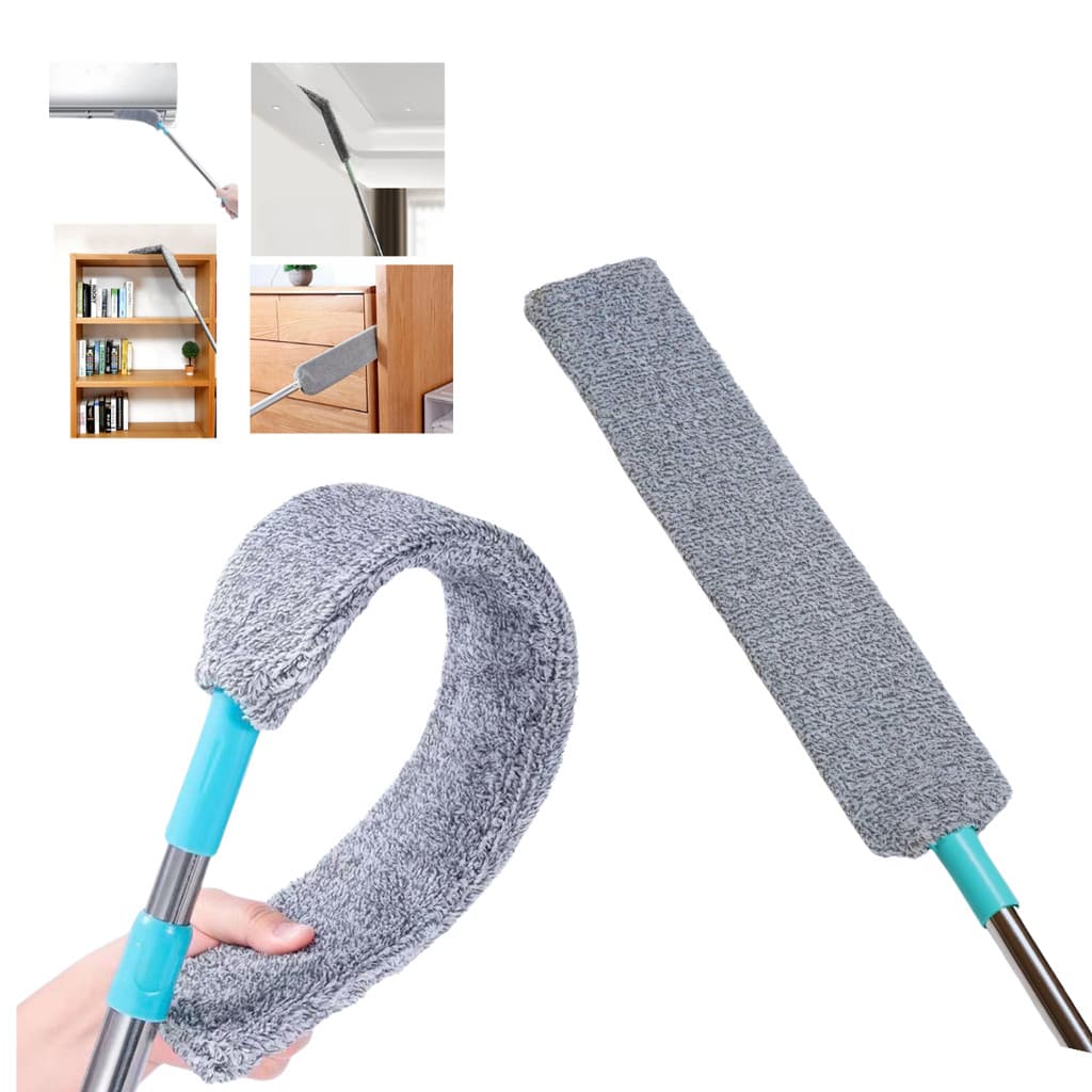 Limpador Espanador Pó Poeira Sujeira Mop Escova Retrátil Flexível Dobrável Lugar Estreito Lavável