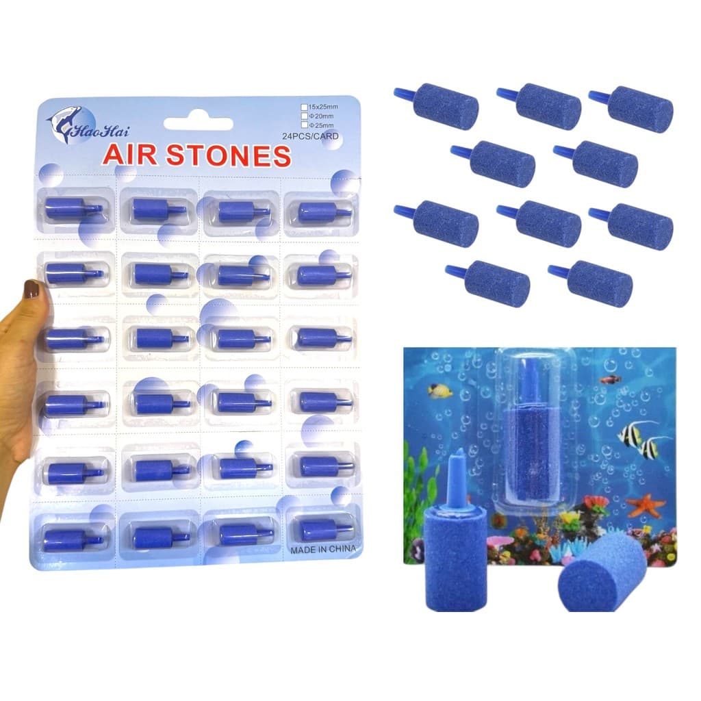 kit 24 Pedra Porosa Para Compressor de ar oxigenação aquário