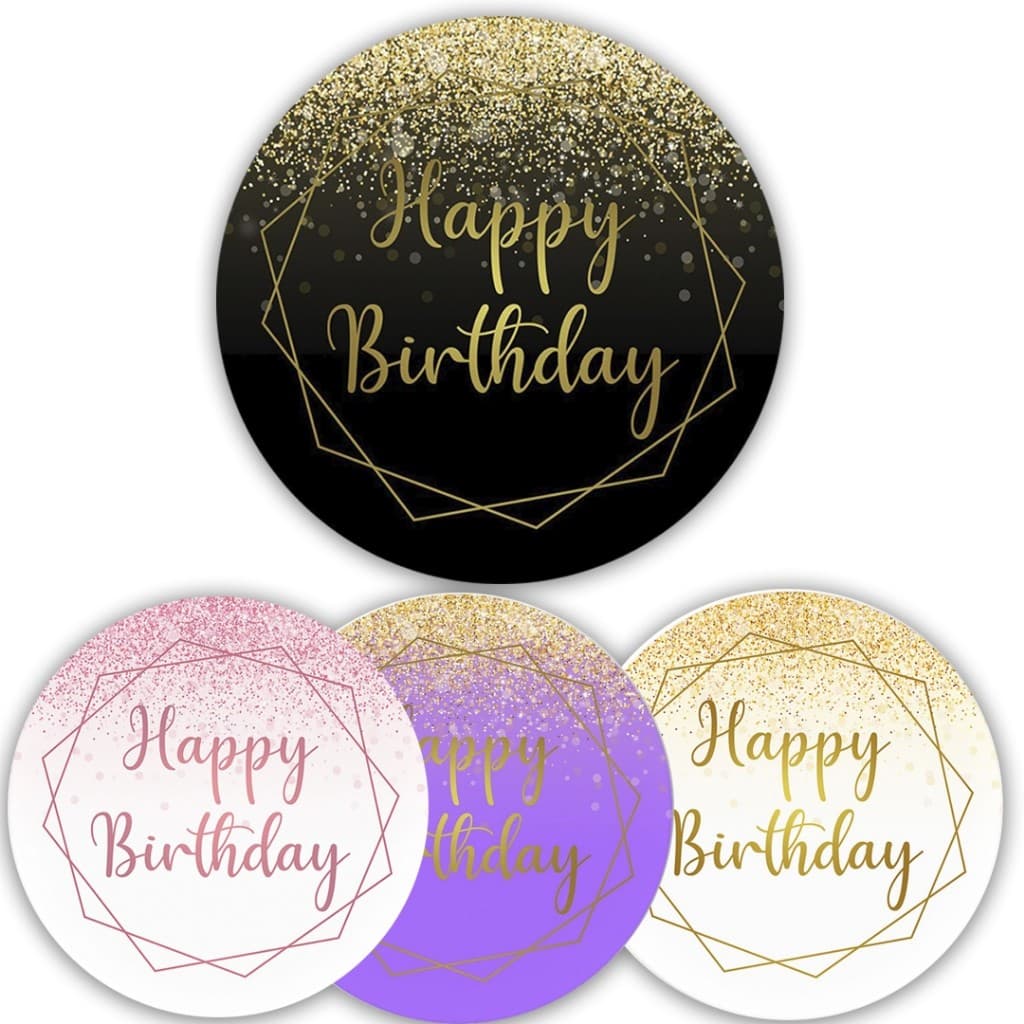 Painel festa (50x50Cm) Happy Birthday Feliz aniversário - Tecido Sublimado C/ Elástico