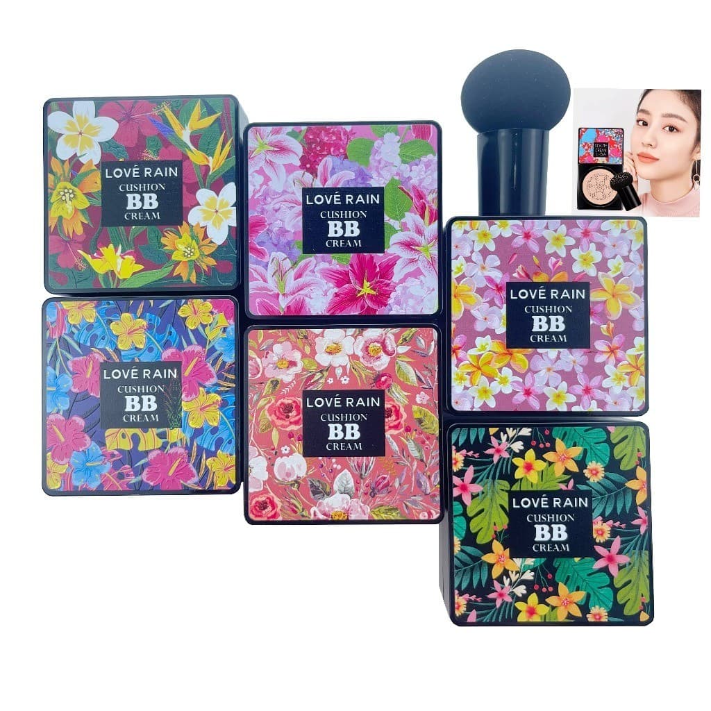 BB CreamBase/Corretivo com Esponja com Formato de Cogumelo Base Clareador Maquiagem Creme Clareador Cor Marfim e Natural