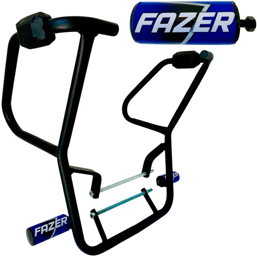 Fazer 250 Modelo 2012 Protetor Carenagem Motor Tanque Azul Fz25 Mata Cachorro com Pedal Slider Moto