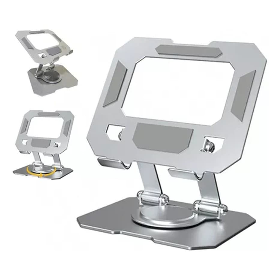 Suporte Tablet Celular Metálico Rotativo EleganteTotalmente Ajustável