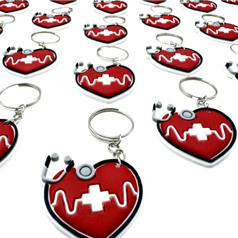 Lembrancinha Enfermagem Chaveiro 10un Coração Medicina