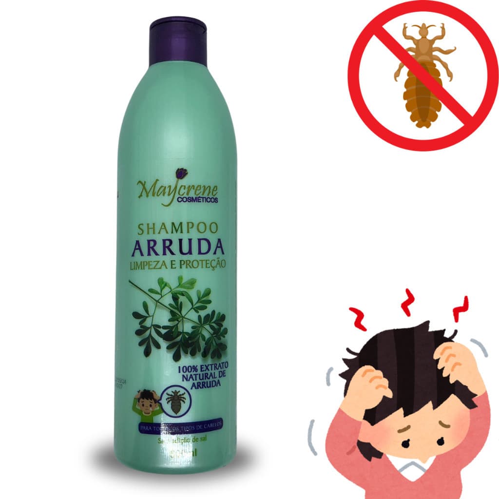 Shampoo Arruda 500Ml Contra Piolho Piolho e Lêndea Para Crianças