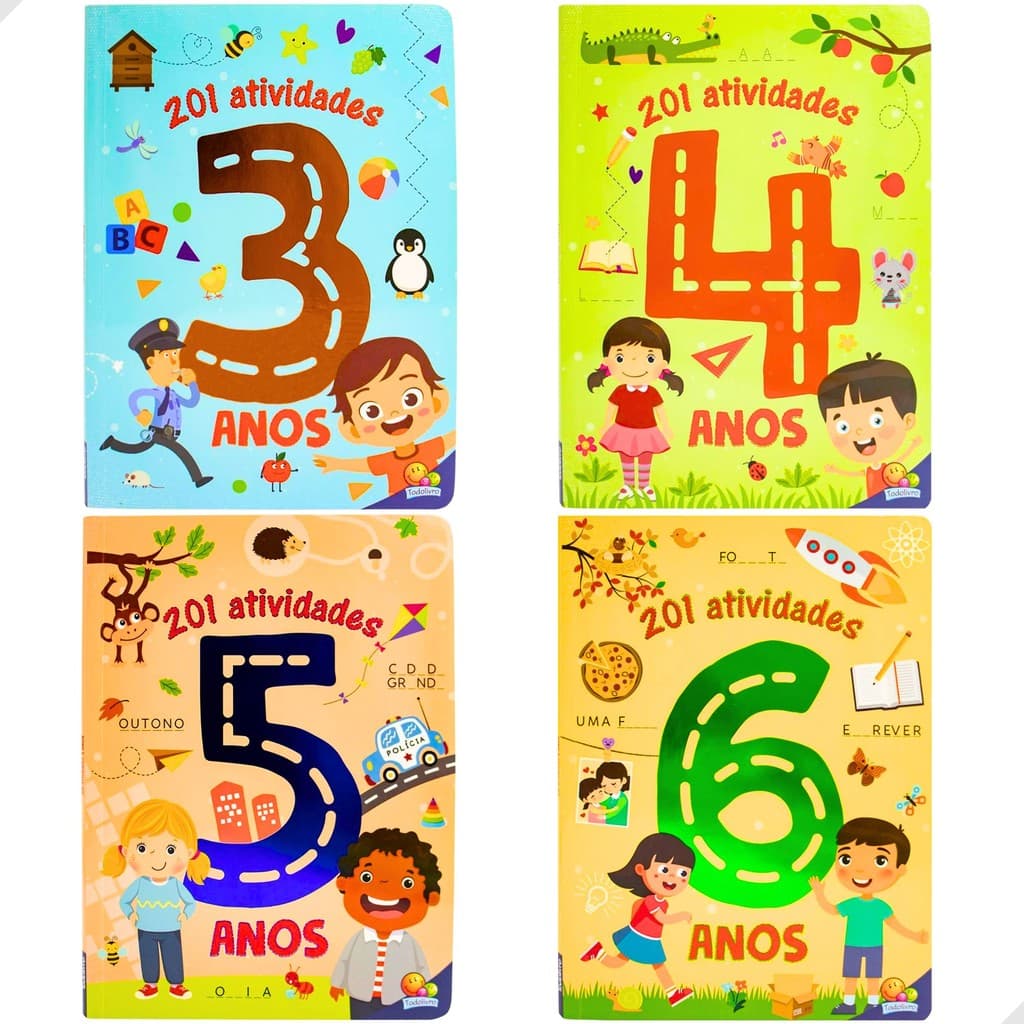 Livro Infantil 201 Atividades Menino Menina Todolivro