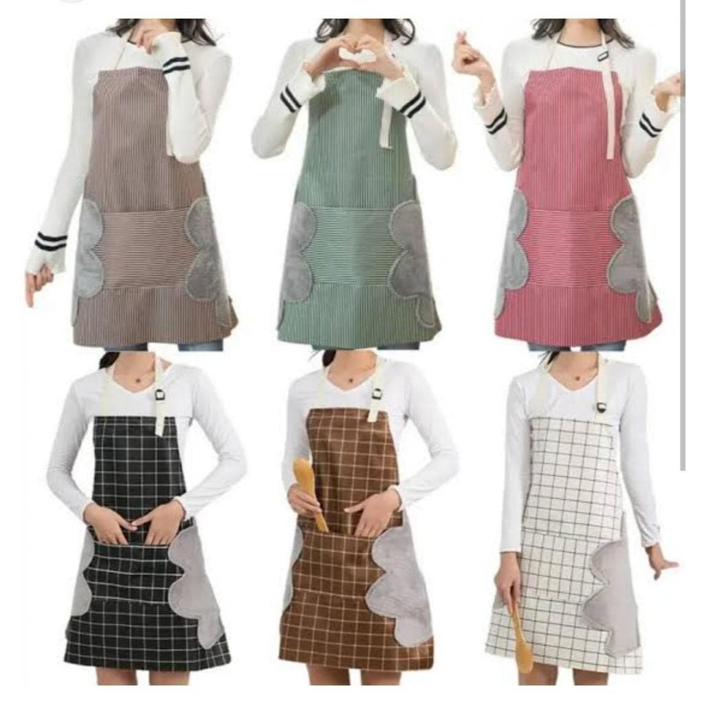 KIT 2 Avental De Cozinha Impermeavel E Engrossado  À Prova D'água De Oleo De Limpeza Manual