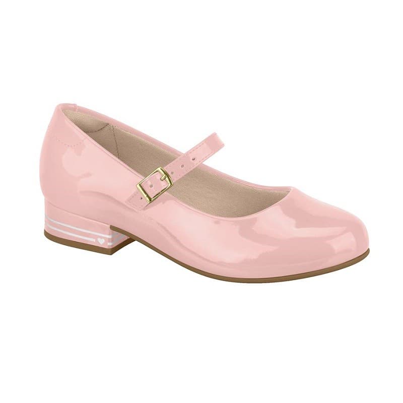 Sapato Fem Molekinha Verniz Boneca Rosa 2528.201