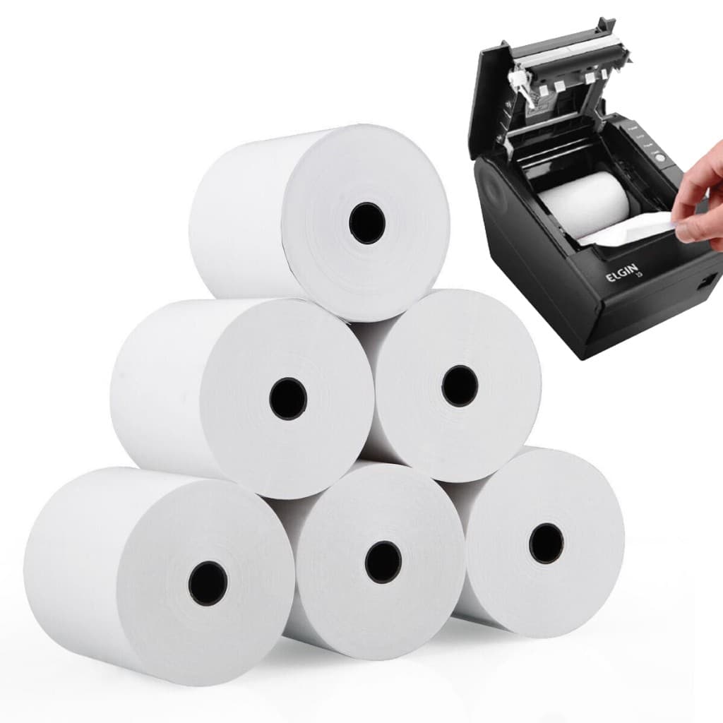 Bobina Térmica 80x80 Pdv Cupom Fiscal Cx 16 Unidades Branca