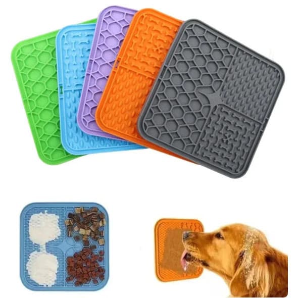 Comedouro Lambedor Interativo Tapete De Lamber Ração Úmida Para Cachorro Gatos Loong