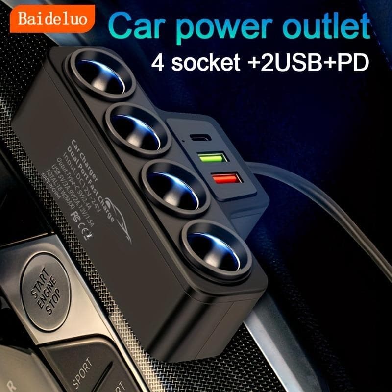 Tomada De Alimentação Universal 12V-24V 120W-Para Vários Veículos Marinhos E Automotivos À Prova D'água