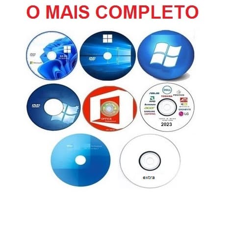Dvd Cd Windows 11 10 8.1 7 xp Office + Driver pc / notebook bootavel / sem bot