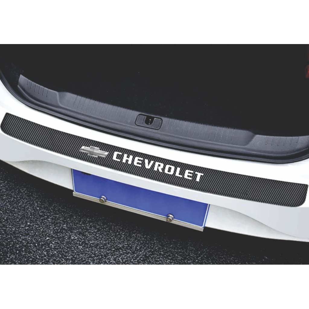 Soleira Automotiva Porta Malas Universal Chevrolet Todos Veículos Anti risco Fibra de Carbono