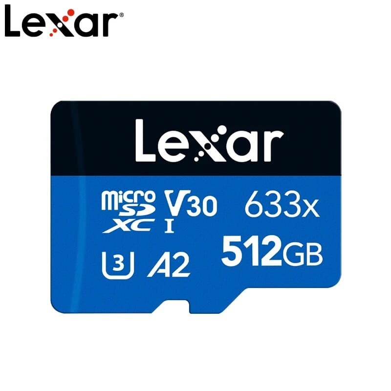 Spot Lexar Cartão Micro SD Original 128GB 32GB 64GB 256GB 512GB Cartão de Memória A1 A2 Class10 TF Flash Drone Esporte